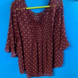 Torrid burgundy blouse.
